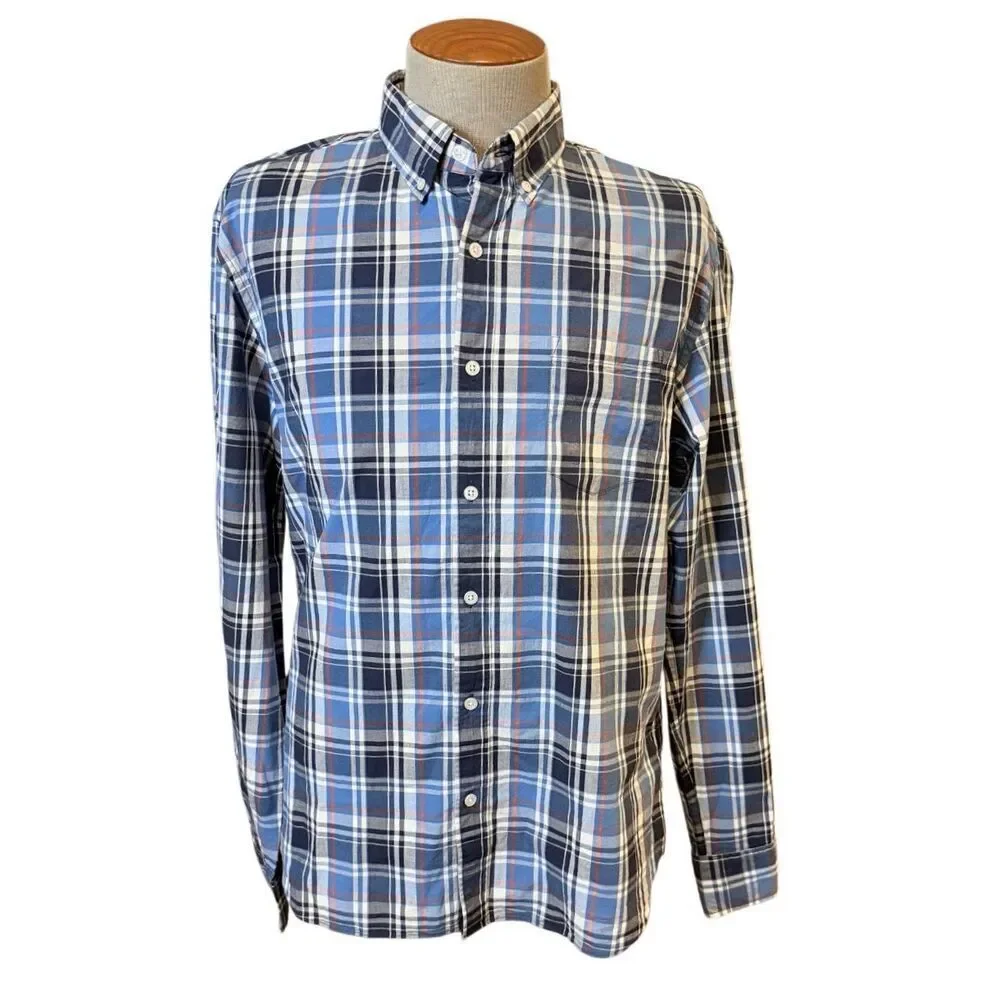 NWT J. Crew Flex Washed Slim Button Down Plaid Shirt XL Re-Imagined Sustainable